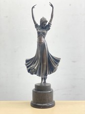 Art Deco D.H.Chiparus Dancer Bronze Statue Female Sculpture 21.6inch