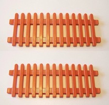 Playmobil farm - set of 2 orange barriers 3072