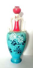 Antique Signed Asian Ceramic Cracked Bottle Vase.