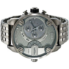 Diesel Men's NEW DZ7263 LITTLE DADDY ION GUNMETAL CHRONOGRAPH WATCH NO BOX