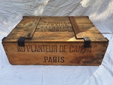OLD LARGE WOODEN CASE CAIFFA PLANTER PARIS Vintage