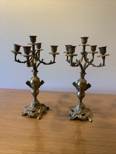 Paire chandelier bronze - paire, en