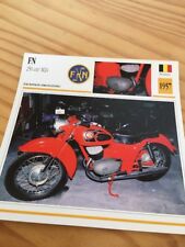 FN 250 cm3 M24 1957 Carte moto Collection Atlas Belgique