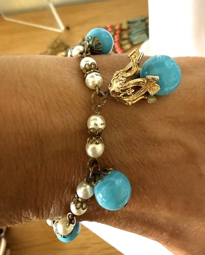 Bracelet breloque perle verre