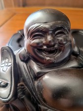 Statue Bouddha Rieur en bois