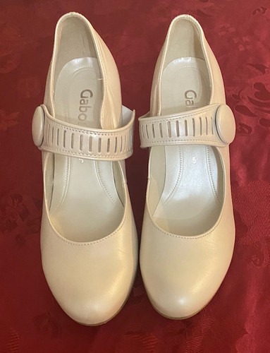 Chaussures gabor cuir blanc - cuir,