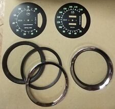 RENAULT ALPINE A110 DIAL STRAPPING, SPEEDOMETER BEZEL AND TACHOMETER