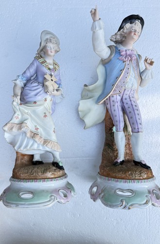 Paire grandes figurines en - paire,