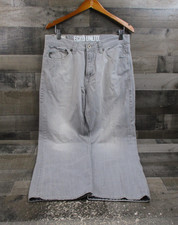 Ecko Unltd Jeans Mens 34x30 Gray Baggy Wide Leg Loose Fit Y2K Denim Streetwear