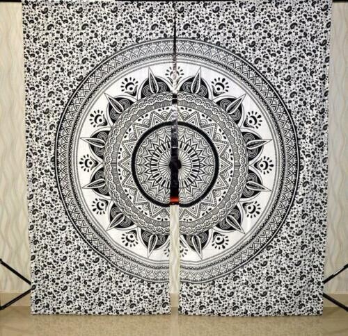 Rideaux mandala paon - , indien