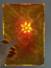 Blenko Dalle de Verre - 6001 - Medium Orange with Red Wisps