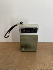 Ancien Poste Radio Transistor PHILIPS 90 RL 027 Vert Kaki Vintage Années 70