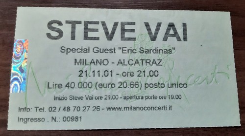 Ticket billet place concert - ticket,