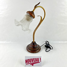 ➜VINTAGE ART NOUVEAU/DECO CHIC 20TH CENTURY GLASS TULIP DESK/TABLE/TABLE LAMP