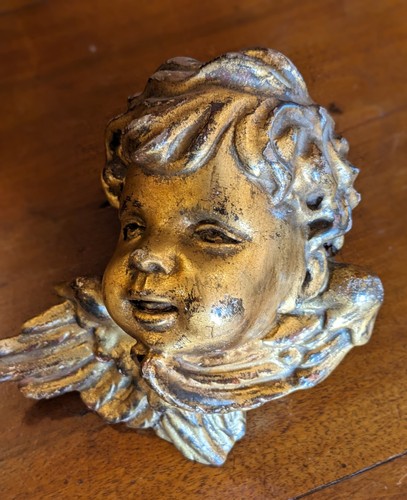 Sculpture ancienne ange putti - sculpture,