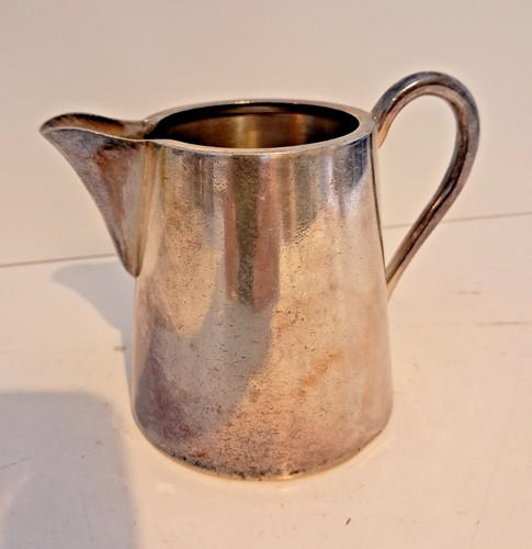 Pot lait métal argenté - lait,
