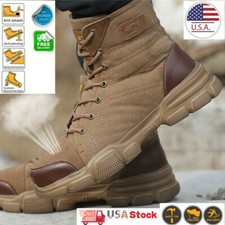 Mens Military Tactical Desert Work Boots Safety Shoes Hiking Motorcycle Combat 