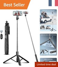 Selfie Stick Trépied 163,5 cm - Design Ergonomique et Télécommande Détachable