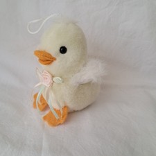 Peluche doudou canard jaune et