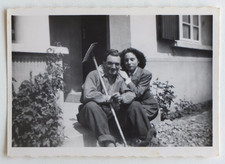 Couple Steps House Ratchet Garden Gardener - Old Photo Snapshot
