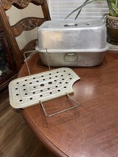 Vintage Viko Aluminum Turkey/Meat Roaster Vented Roasting Pan 3-piece 1920’s