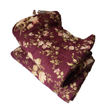 Antique 19th Century Hand Printed Boutis Bed Cover 175x185cm Old Quilted Blanket