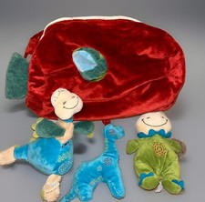 D # Sac Grotte Et 3 Doudous Dinosaures CATIMINI TBE