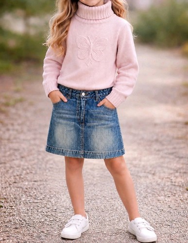 Fille jupe en jeans - :,