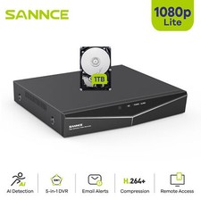 SANNCE 5IN1 8CH 2MP Lite DVR CCTV Video Recorder HDMI for Security Camera Kits