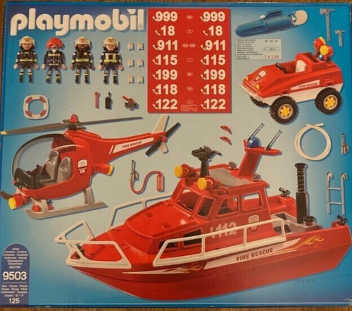 Playmobil 3128 bateau pompier - 3128,