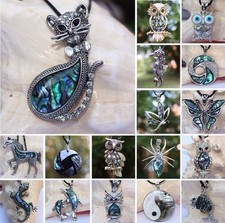 VRAI COQUILLE NACRE perles bijoux pendentif collier avec cordon collier chaîne