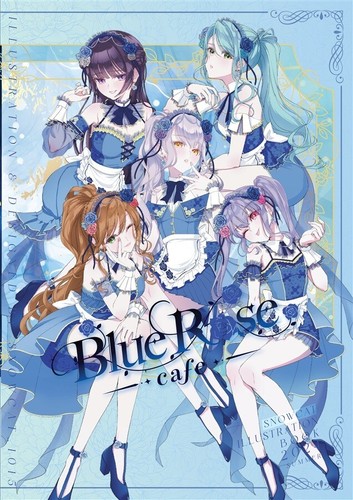 Bluerose cafe illustration - cafe,
