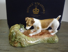 Boxed Royale Stratford CD05 Jack Russell Puppy Dog Figurine Hand Painted by JAJ