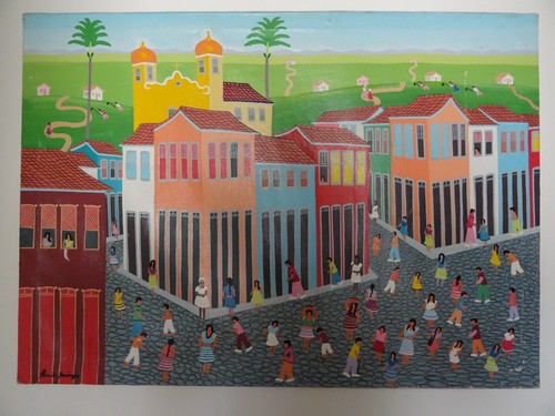Tableau art naïf signé - tableau,