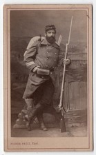 photo cdv military and his rifle - 1865 - Pierre Petit Paris