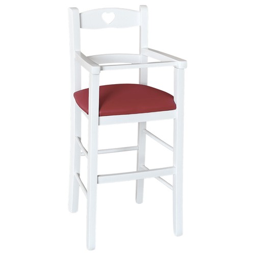 Chaise haute bois - haute, blanc