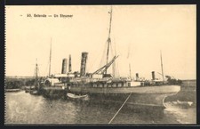 CPA Ostende, Un Steamer 