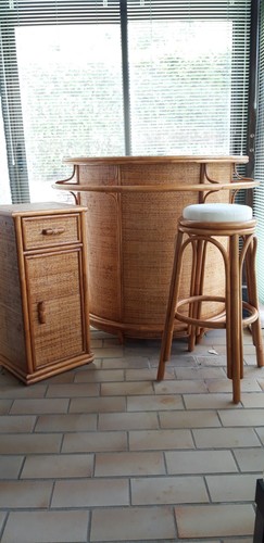 Vintage salon rotin - salon, en