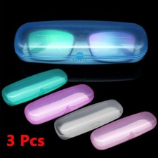 3Pcs Coupe En Plastique Célette Des Lunettes Dures Boîte De Voyage Boîte De /