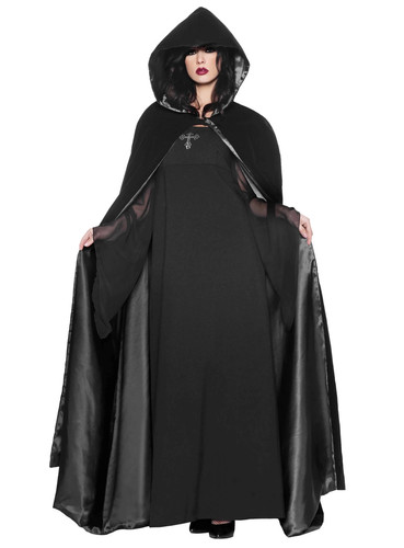 Cape capuche noire - -,