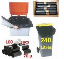 SAC POUBELLE 240 LITRES NOIR