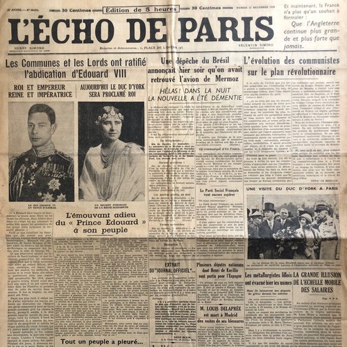 Journal echo paris - de,