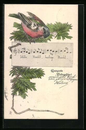 Carte postale artiste oiseau - postale, d'artiste