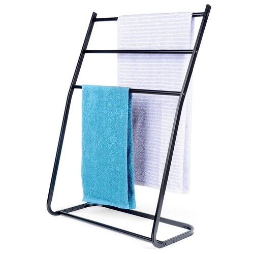 Porte serviettes métal noir - porte-serviettes,