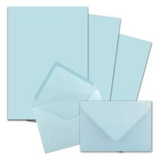 25x sets de papier à lettres A4 avec enveloppes C6 - fermeture gommée - coule...