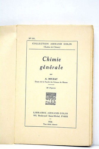 Chimie générale bouzat paris - générale,