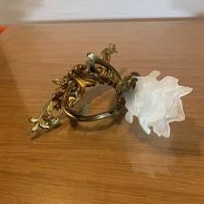 Glass Leg Tulip Bronze Wall Sconce RefM