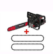 Tronçonneuse essence démarrage électrique PPBKS 56 PARKSIDE + 2 Chaines Supp.