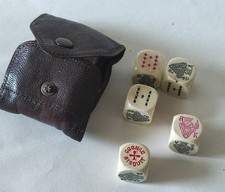 ANCIEN JEU Dés POKER D'AS