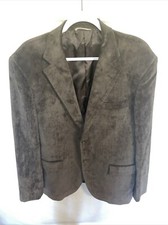 Izac 4men Mens Suit Blazer Size 46R Brown Comfort Party Casual Jacket Italy